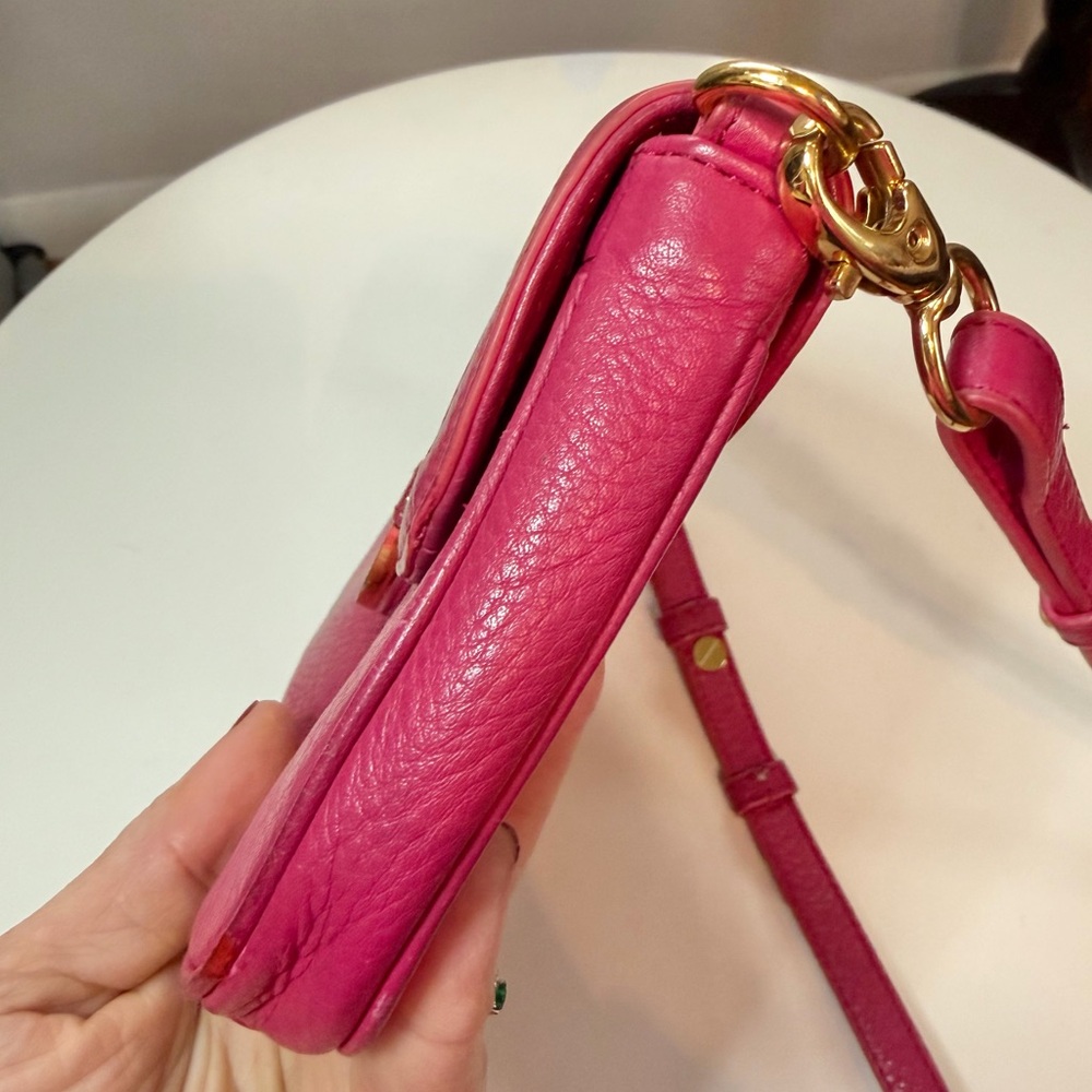 Tory Burch Magenta Pink Leather Amanda Crossbody Bag EUC - Picture 12 of 16